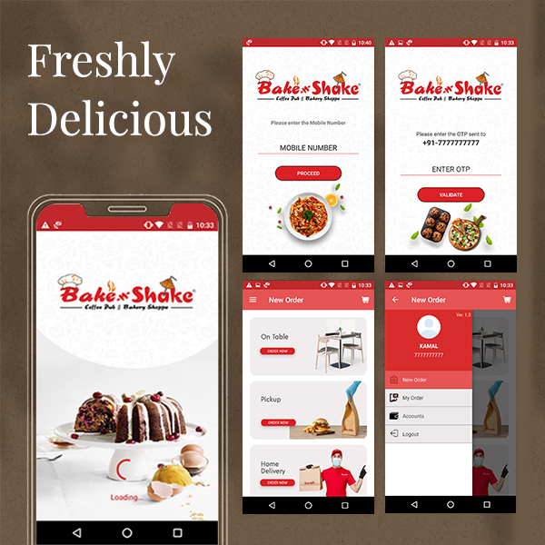 Bake N Shake Mobile App Developed by SynQues
